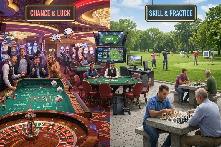Games of Chance vs. Games of Skill: Luck, Practice, and Control